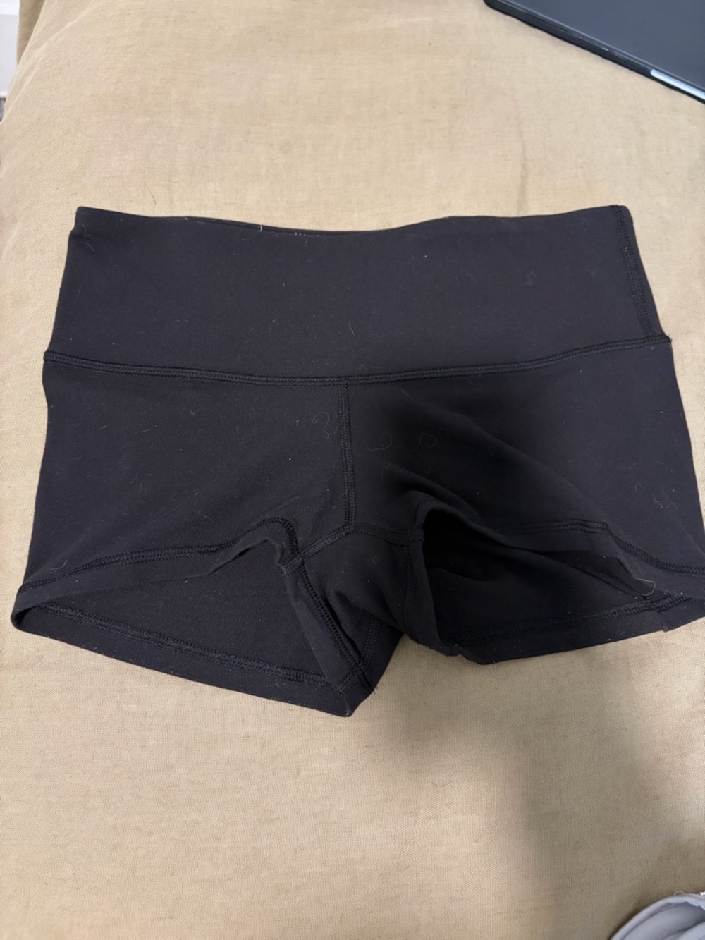 High-Waist Black Lululemon Shorts